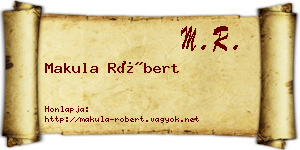 Makula Róbert névjegykártya