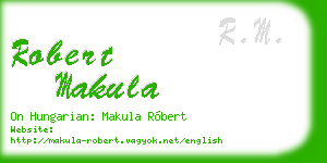 robert makula business card