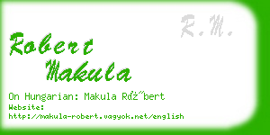 robert makula business card